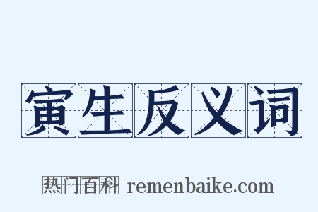 寅生反义词是什么意思的图片